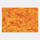 ワイルド鮮やかな黄色とオレンジのラッピング紙 ラッピングペーパーシート (正面3)