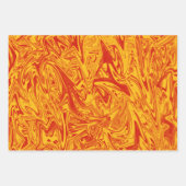 ワイルド鮮やかな黄色とオレンジのラッピング紙 ラッピングペーパーシート (正面2)