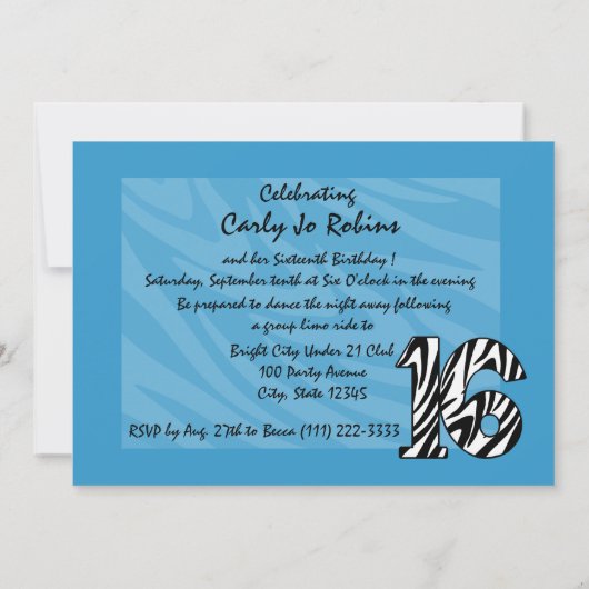 ワイルド16 招待状 (裏面)