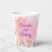 「ワイルド2杯」2回目の誕生日パーティーカップ名 紙コップ (正面)