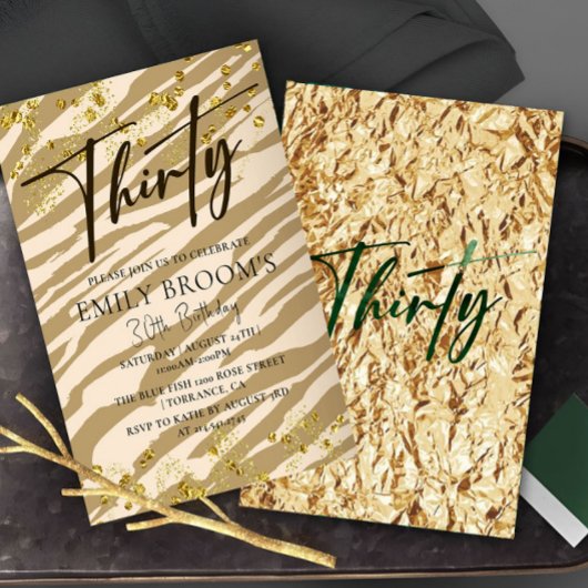 ワイルド30th誕生日招待状 招待状