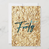 ワイルド40歳誕生日 フォーティー ゴールド 誕生日招待状 招待状 (裏面)