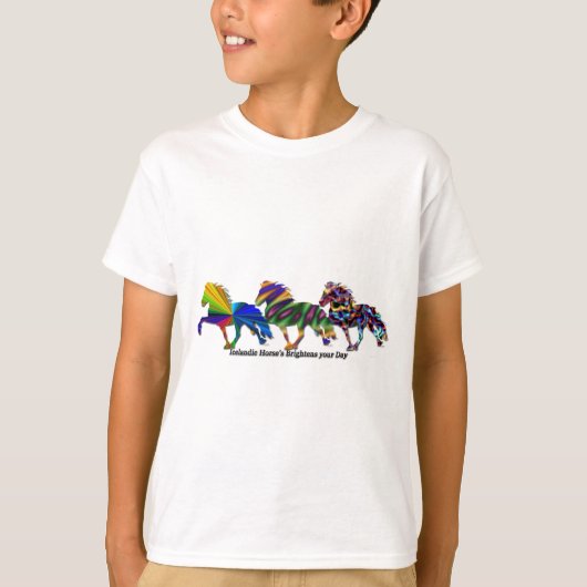 ワイルド・アイスランド馬 Tシャツ (正面)