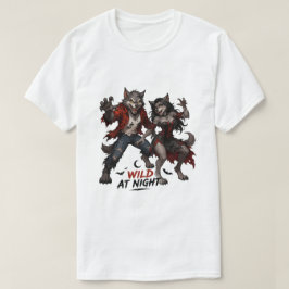 ワイルド・アット・ナイト 狼男カップル Tシャツ