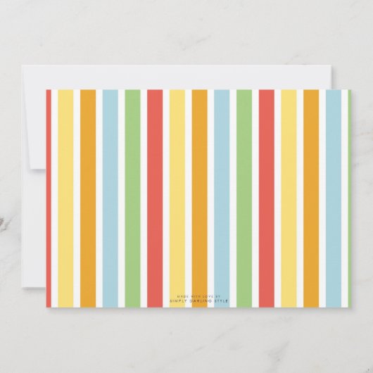 ワイルド・アニマルを手に入れよう子供の誕生日パーティー招待状 招待状 (裏面)