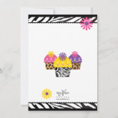 ワイルド アバウト カップケーキ ご招待 招待状 (裏面)