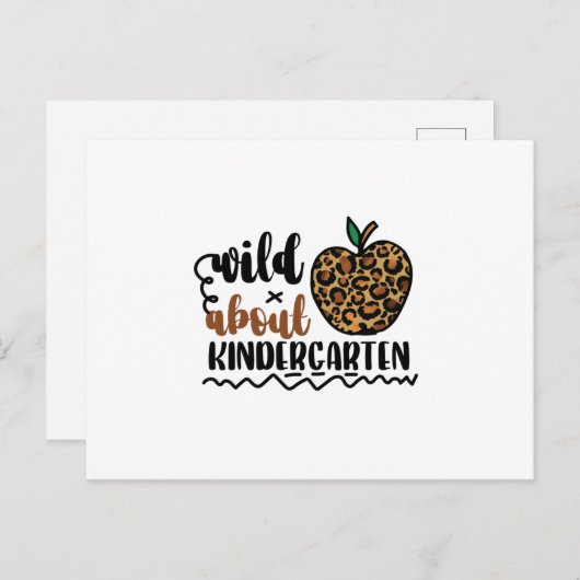 ワイルド・アブ・幼稚園 – かわいい先生 ポストカード (正面/裏面)