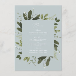 ワイルド アンド グリーン メニュー カード