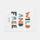 ワイルド アンド フリー | ドゥードル文字 フリースブランケット (正面(横))