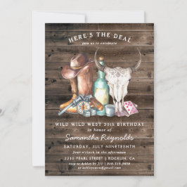ワイルド·ウェスト·カウボーイ誕生パーティー 招待状