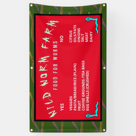 ワイルド·ウォーム·ファー食べ物を与えムの指示バナー 横断幕 (縦)