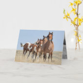 ワイルド·ウマ·ファミリー·リンズ·ワイルド·ウマ·グリーティング·カード カード (黄色い花)