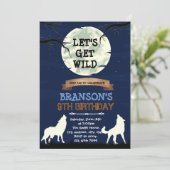 ワイルド·ウルフ·バースデー·パーティーの招待 招待状 (スタンド正面)