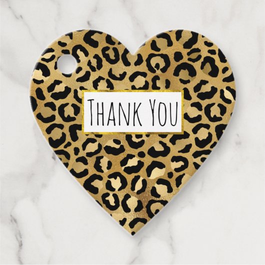 ワイルド&エキゾチックなヒョウ柄ありがとう フェイバータグ (正面)
