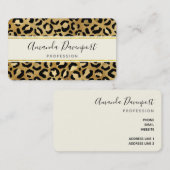 ワイルド&エキゾチックなヒョウ柄の名刺 名刺 (正面/裏面)