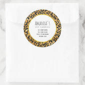 ワイルド&エキゾチックなヒョウ柄ビジネス ラウンドシール (バッグ)