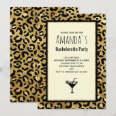 ワイルド&エキゾチック レオパード プリント パターン ブライズパーティー 招待状 (正面/裏面)