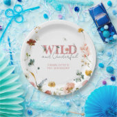 ワイルド&オンダーフルフローラピンクガール1st誕生日 ペーパープレート (パーティー)