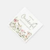 ワイルド&オンダーフルワイルドフラワー1st誕生日パーティー スタンダードカクテルナプキン (角)