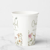 ワイルド&オンダーフルワイルドフラワー1st誕生日パーティー 紙コップ (右)