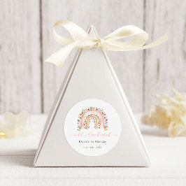 ワイルド&オンダーフル野草虹の第1の誕生日 ラウンドシール