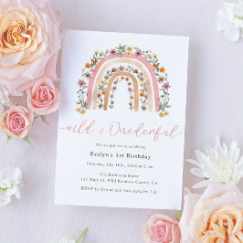 ワイルド&オンダーフル野草虹の第1の誕生日 招待状