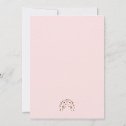 ワイルド&オンダーフル野草虹の第1の誕生日 招待状 (裏面)