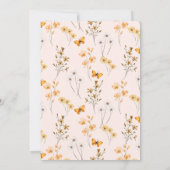 ワイルド&オンダーフルWildflower Girl 1st誕生日 招待状 (裏面)