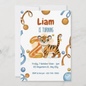 ワイルド&カワイタイガー2nd誕生日招待状 招待状 (正面)