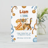 ワイルド&カワイタイガー2nd誕生日招待状 招待状 (スタンド正面)