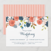 ワイルド ガーデン フラワーの結婚式の招待状 招待状 (正面/裏面)
