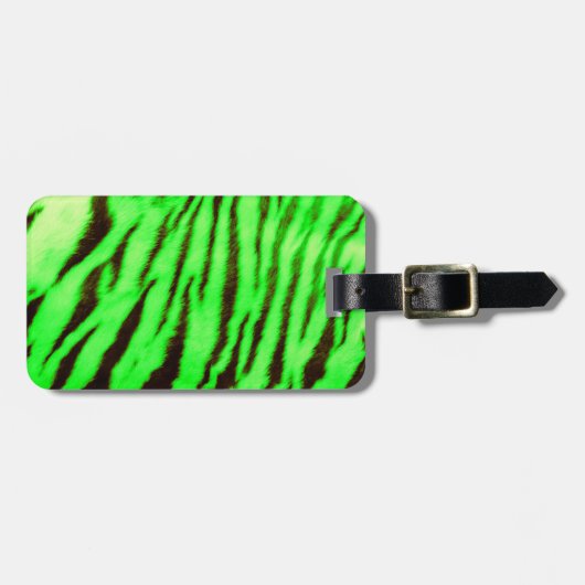 ワイルド&グ鮮やかリーンタイガーストライプズ ラゲッジタグ (正面横)