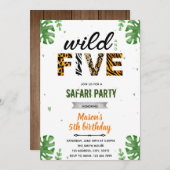 ワイルド＆サファリ５ゾーへのご招待 招待状 (正面/裏面)