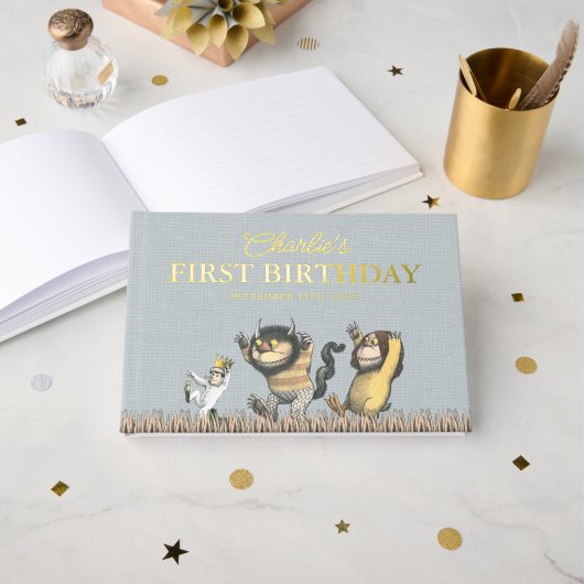 ワイルド・シングスがいる所 1歳の誕生日 ゲストブック (正面見開き)