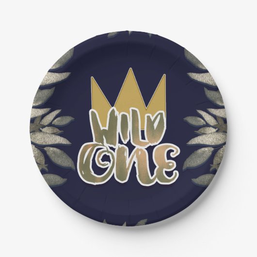 ワイルド・シングス王の1歳誕生日パーティー ペーパープレート (正面)