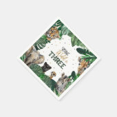 ワイルド&スリーサファリ誕生日の招待状 スタンダードカクテルナプキン (角)