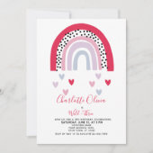 ワイルド&スリーピンクレインボーガールズバースデーパーティー 招待状 (正面)