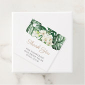 ワイルド トロピカル フォリアージ グリーン ホワイト ブライダル シャワー フェイバータグ (インサイチュ)