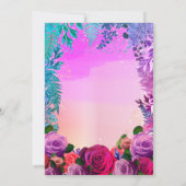 ワイルド トロピカル ボーホー フラワー ガール ベビーシャワー 招待状 (裏面)