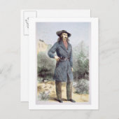 ワイルド・ビル・ヒコックの最初の公開写真 ポストカード (正面/裏面)