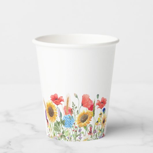 ワイルド フラワーズ ミックス＆マッチ 紙コップ (正面)