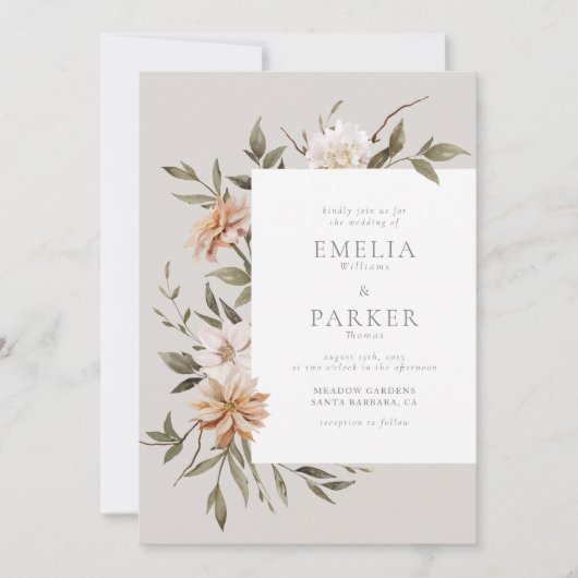 ワイルド フラワーズ 招待状 (正面)