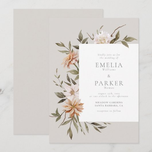 ワイルド フラワーズ 招待状 (正面/裏面)