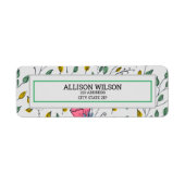 ワイルド フラワー パターン-カラフル ワイルド フラワー-花 ラベル (正面)