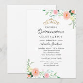 ワイルド フラワー ピンクの花のキンチャネラ招待状 招待状 (正面/裏面)