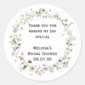 ワイルド フラワー ブルームズ パーソナライズ ステッカー (正面)