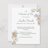 ワイルド フラワー ブルーム お悔やみ ライフ カード (正面)