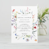 ワイルド フラワー ボヘミアム メドウ ブライダル シャワー 招待状 (スタンド正面)