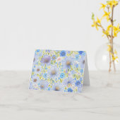 ワイルド フラワー ミックス 折りたたみ グリーティング カード (黄色い花)