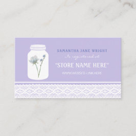 ワイルド フラワー メイソンジャーとレースのギフト登録 エンクロージャーカード